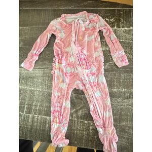 Posh Peanut Castles Ruffle Footies Size 3-5 Months Dual Way Zipper‎